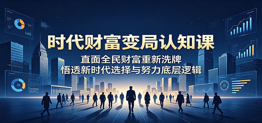 时代财富变局认知课:直面全民财富重新洗牌,悟透新时代选择与努力底层逻辑-hl998